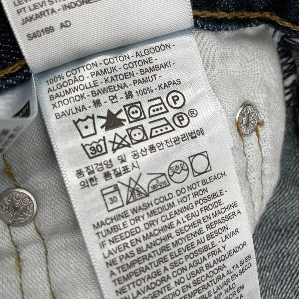Levi's 514 Straight Leg Jeans Mens Size 30x32 100% Cotton Casual Denim Pockets